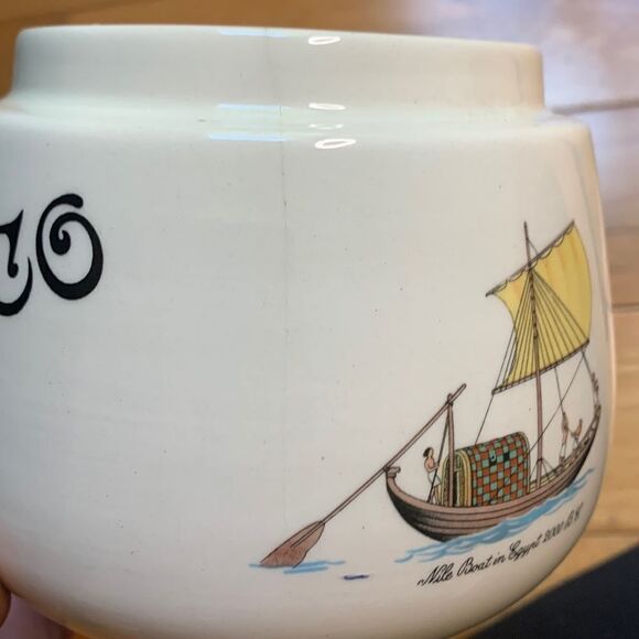 humidor Vintage Whitecross Italian Ceramic Explorer Sailing Ship Tobacco Jar - Picture 4 of 14